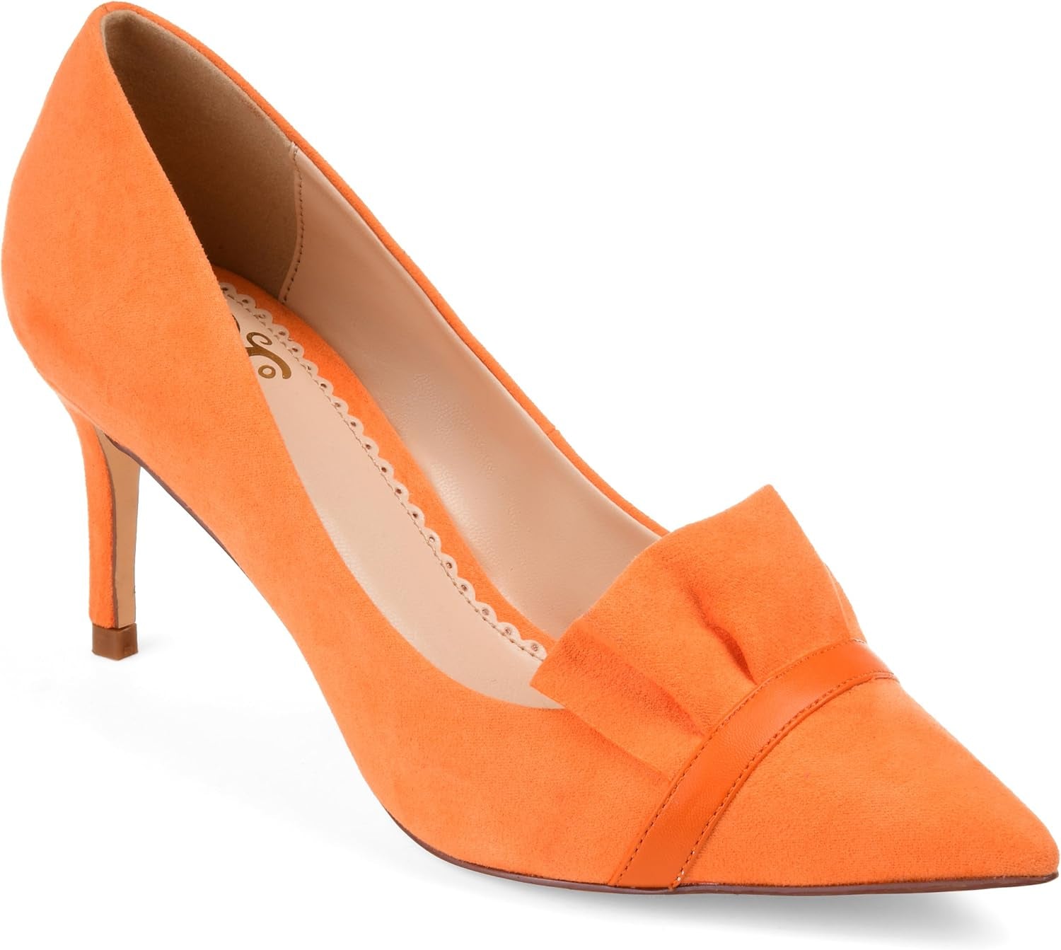 Journee Womens Marek Pointed Toe Mid Heel Pumps
