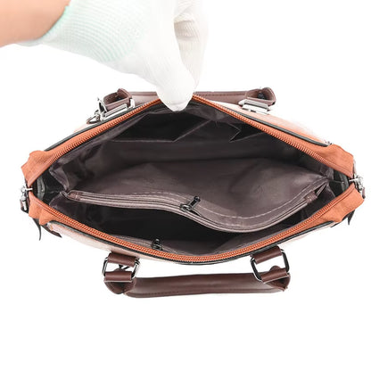 4 Pieces/Set Luxury Handbags Women Vintage PU Leather Bags Tassel Designer Messenger Bags Composite Shoulder Bags Female