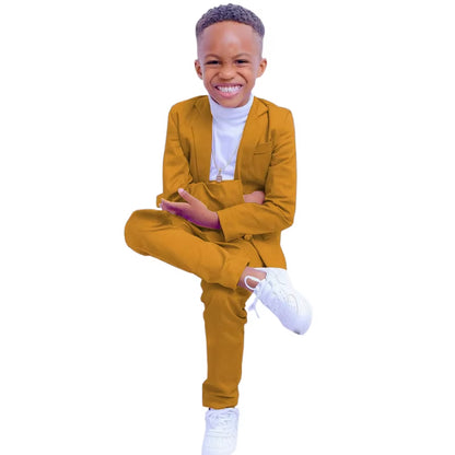British Boys Suit Children'S Formal Set Autumn Winter Jacket Pants 2 Pieces Outfit Kids Party Birthday Baby'S Dress for Wedding
