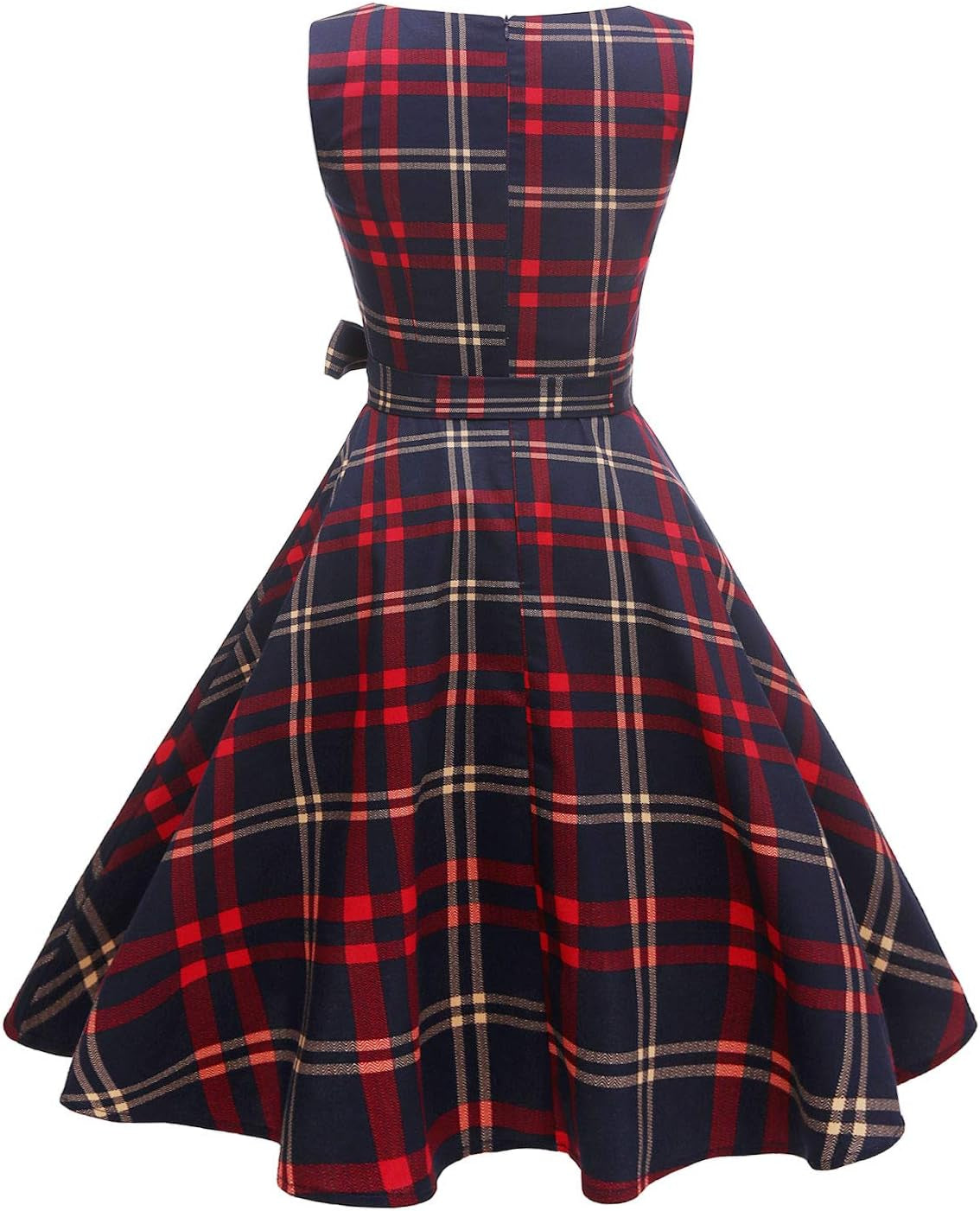 Women'S Boatneck Sleeveless Swing Vintage 1950S Cocktail Dress New