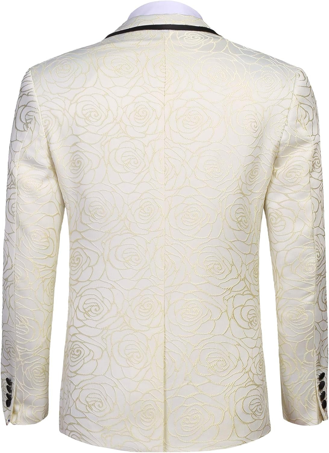 Men'S Floral Suit Jacket Embroidered Wedding Blazer Party Dinner Tuxedo