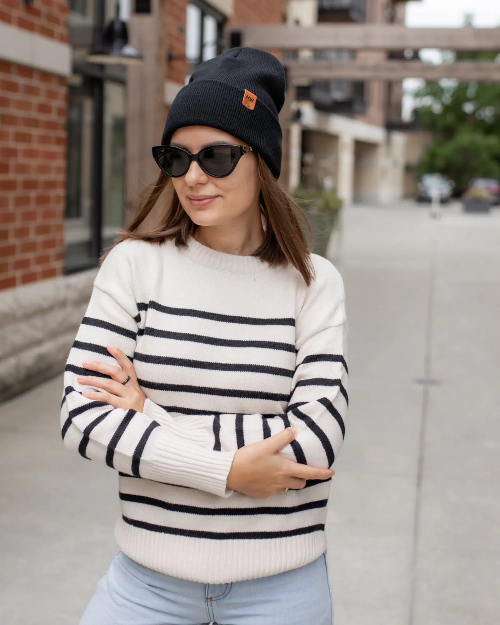 HAAKWEAR Knit Cuffed Classic Beanie / Hat - Charcoal Black, Made in USA