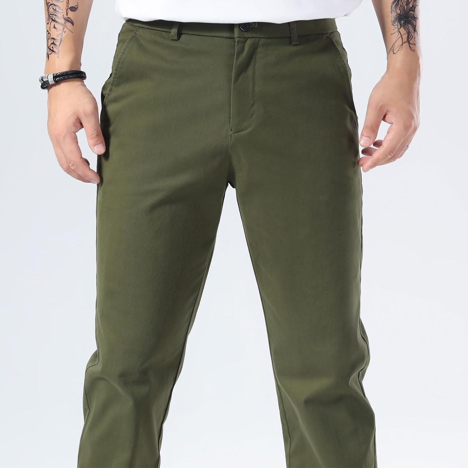 Men’S Slim Fit Khaki Pants Men’S Tapered Chino Pants