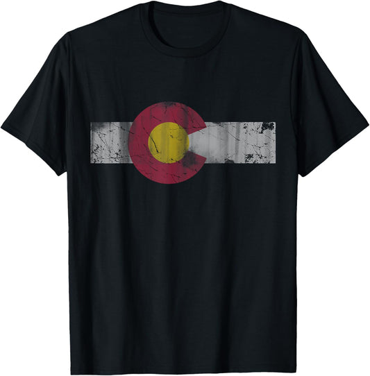 Vintage Fade Colorado Flag T-Shirt