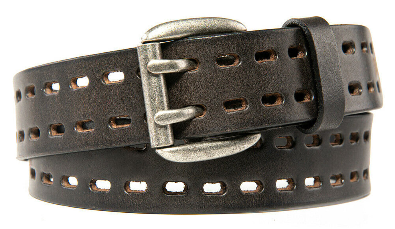 Men’S Top Grain Leather Belts for Men Genuine Solid Belt Workmen 1.5Inch Width