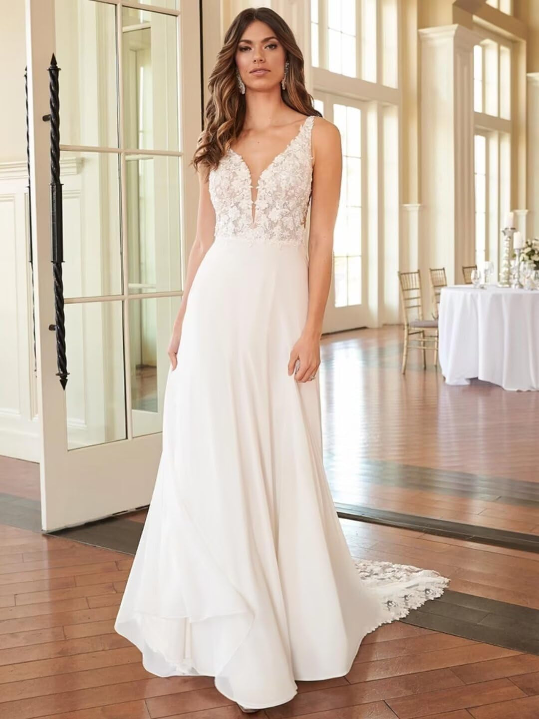 Lace Beach Wedding Dresses for Bride 2025 Mermaid Long Bridal Gowns Boho Wedding Gowns for Women