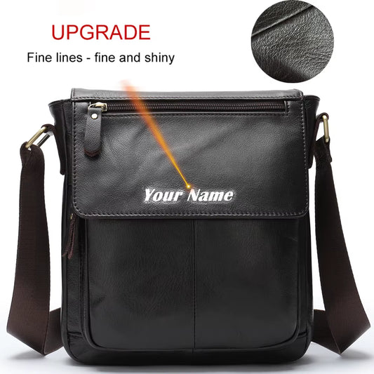 MVA Men'S Genuine Leather Bag Crossbody Bags for Men Messenger Bag Men Leather Men'S Shoulder Bags Male Man Handbags 819