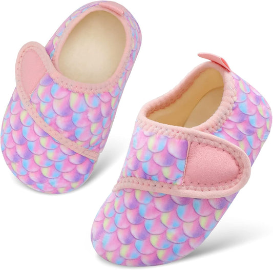 Toddler Warm Winter House Slippers Baby Boys Girls Indoor Home Slippers Cozy Lightweight Non-Slip Shoes for Infant Kids Plush Linned