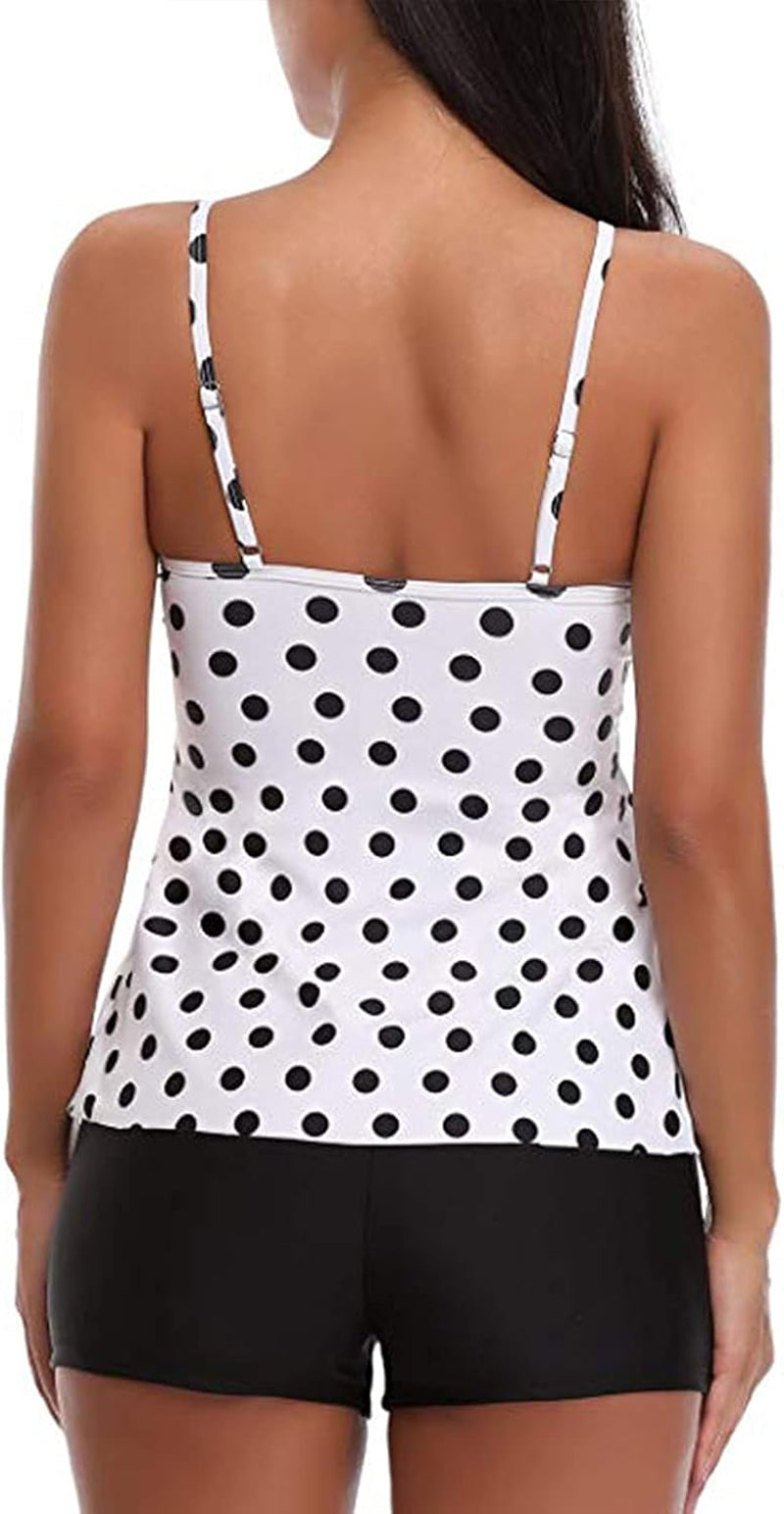 Tankini Bathing Suits for Women Tummy Control Swimsuits Two Piece Swimwear Made of Quick Dry High Elastic Fabric