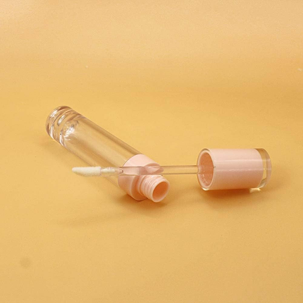 26 Pcs Refillable Empty 8Ml Lip Gloss Tubes with Clear Wand，Round Pink Lipgloss Containers，Diy Cosmetic Packing Container Bulk Wholesale