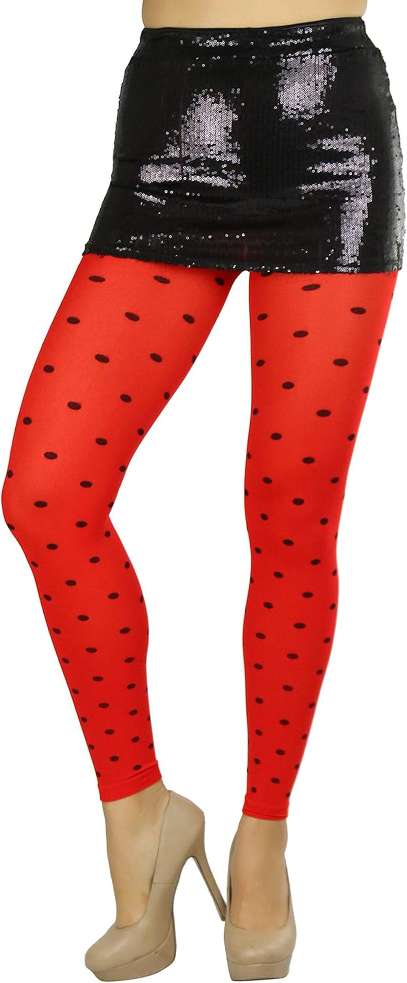 Women'S Opaque Ankle Long Nylon Footless Fun Tights Pantyhose