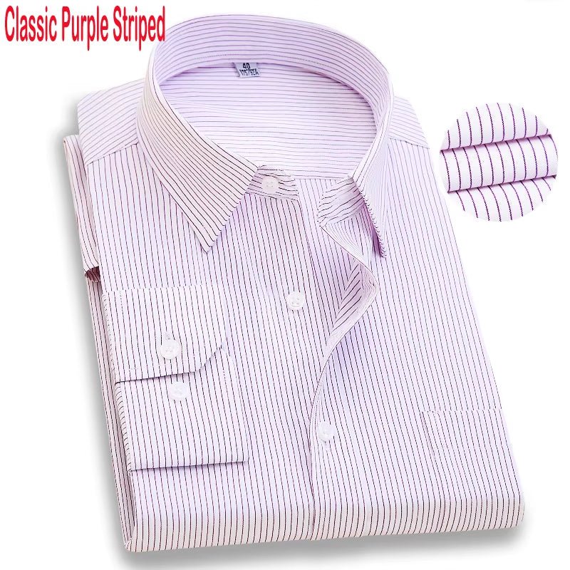 Men'S Top Quality Dress Shirts 2023 Fashion New Slim Fit Long Sleeve Shirt Men Black White Formal Button up Shirt Chemise Homme