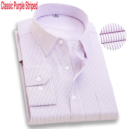 Men'S Top Quality Dress Shirts 2023 Fashion New Slim Fit Long Sleeve Shirt Men Black White Formal Button up Shirt Chemise Homme