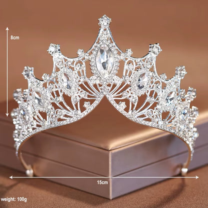Itacazzo Bridal Headwear Green-Colour Ladies Exquisite Dazzling Party Crown Luxurious Birthday Tiaras