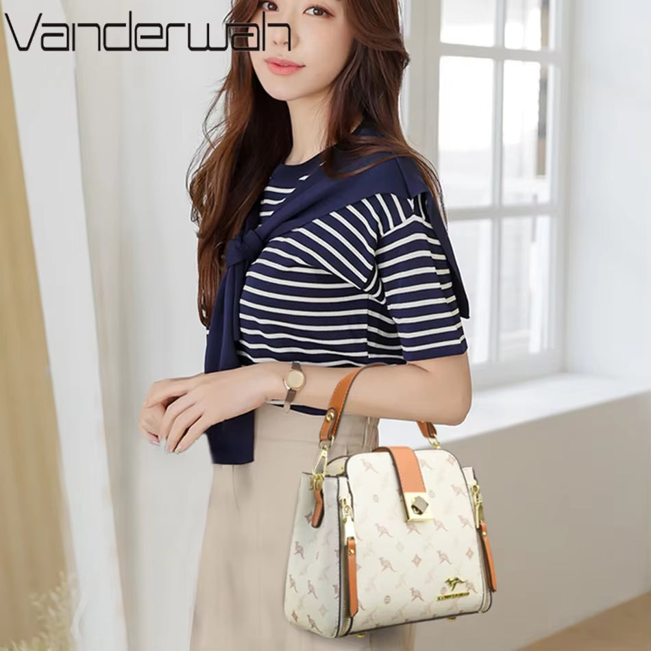 Luxury Genuine Brand Handbags Women'S Bags Designer Handle Bags High Quality Shoulder Messenger Bags Fashion Leather Sac a Main