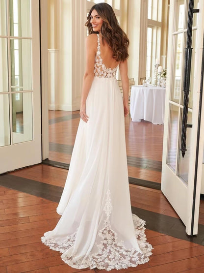 Lace Beach Wedding Dresses for Bride 2025 Mermaid Long Bridal Gowns Boho Wedding Gowns for Women