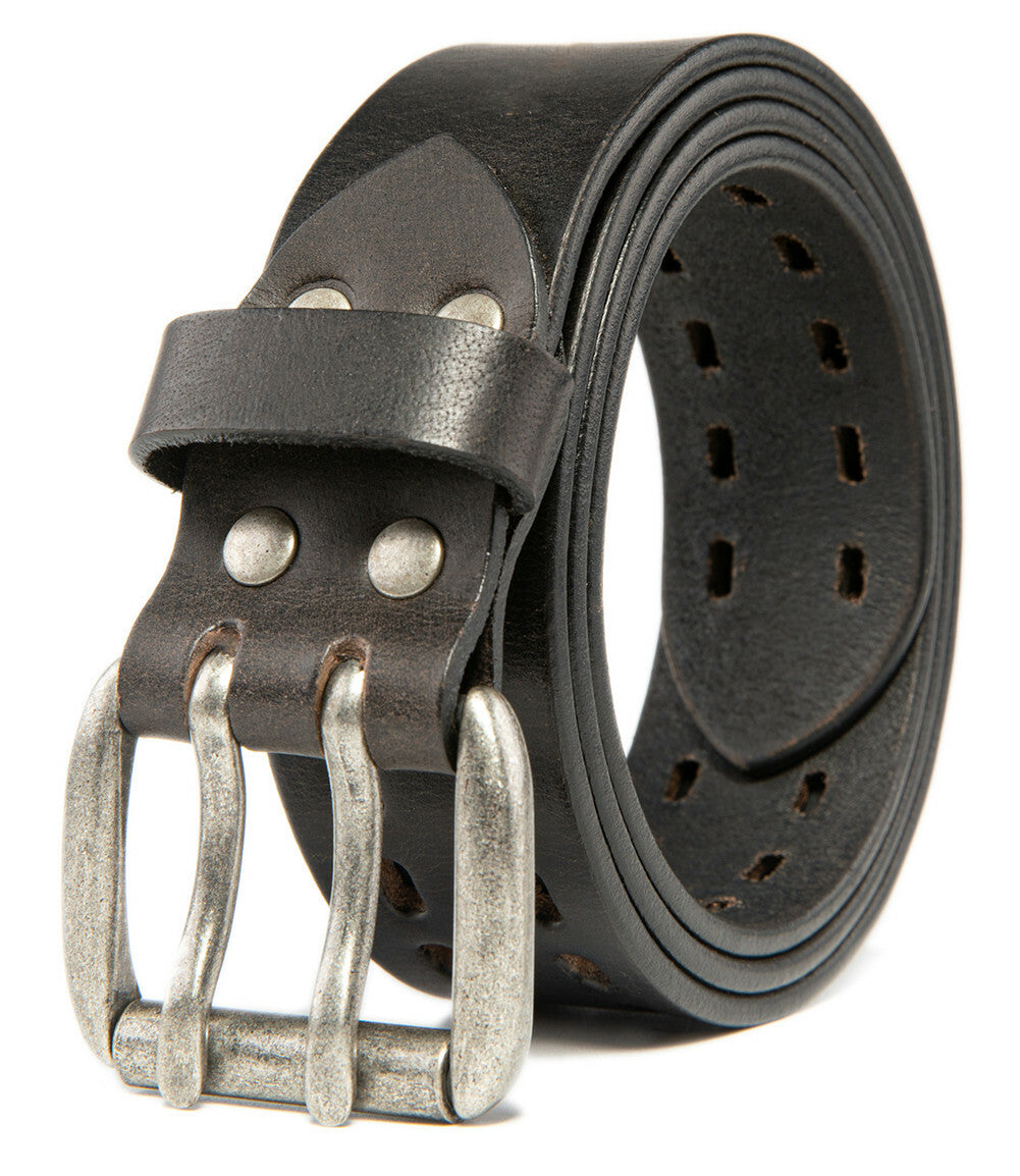 Men’S Top Grain Leather Belts for Men Genuine Solid Belt Workmen 1.5Inch Width