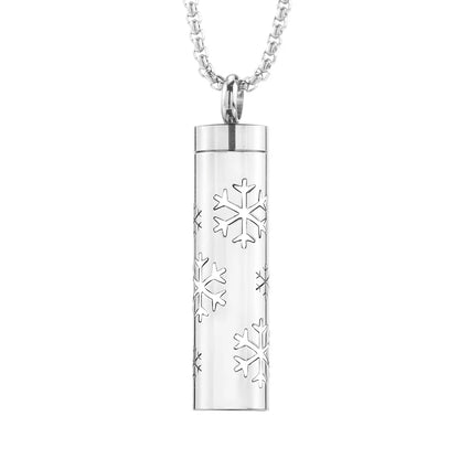 Geometric Style Aromatherapy Essential Oil Pendant Lockets Perfume Storage Diffuser Necklace 316L Stainless Steel Jewelry Gift