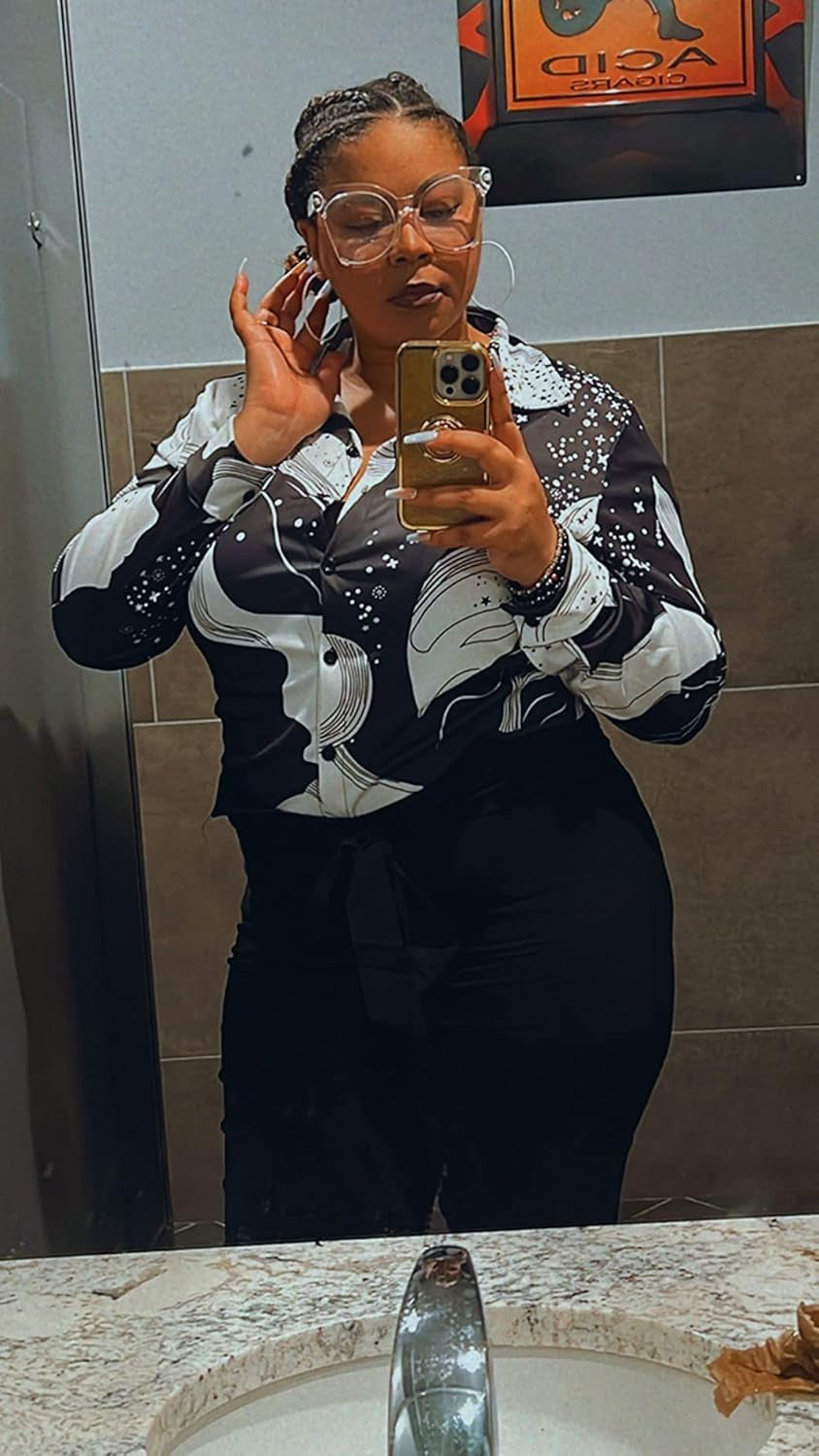 Blouses for Women Dressy Casual Colorful Long Sleeve Shirt Floral Print Tops Loose Collar Sexy T-Shirts Fashion 2023