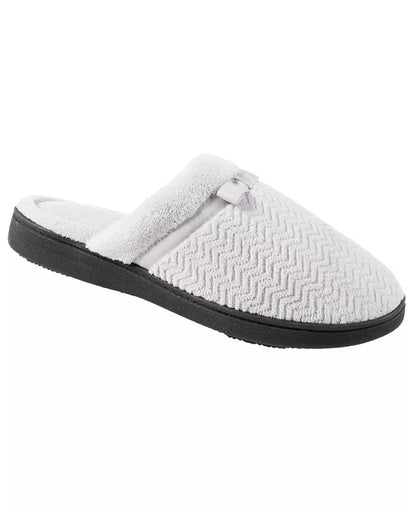 Isotoner Women'S Chevron Microterry Clog Slippers, Online Only