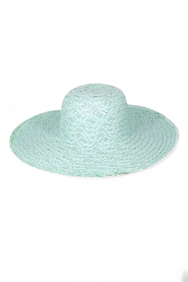Wide Brim Frayed Edge Sun Hat