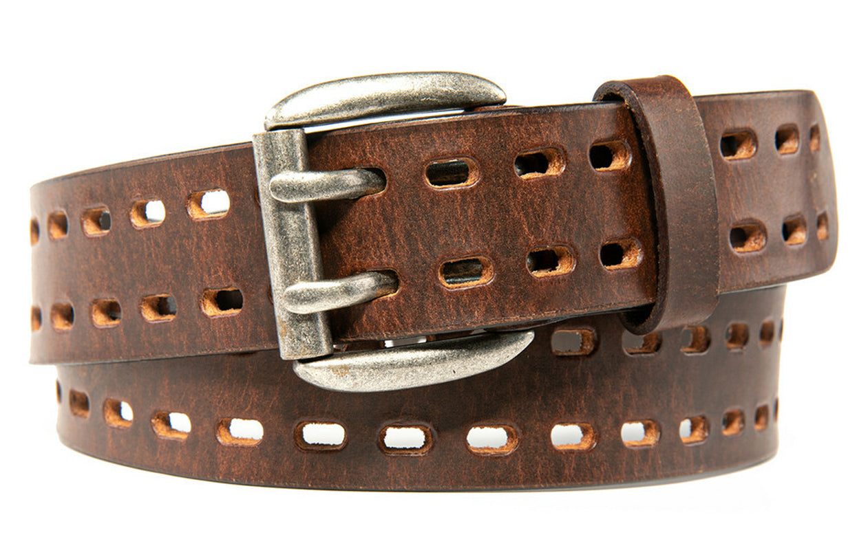 Men’S Top Grain Leather Belts for Men Genuine Solid Belt Workmen 1.5Inch Width