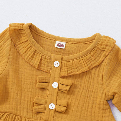 Baby Girl Clothes Toddler Girl Jeans Outfits Ruffle Shirt Denim Pants Girls Clothing Set Fall Winter Outfit