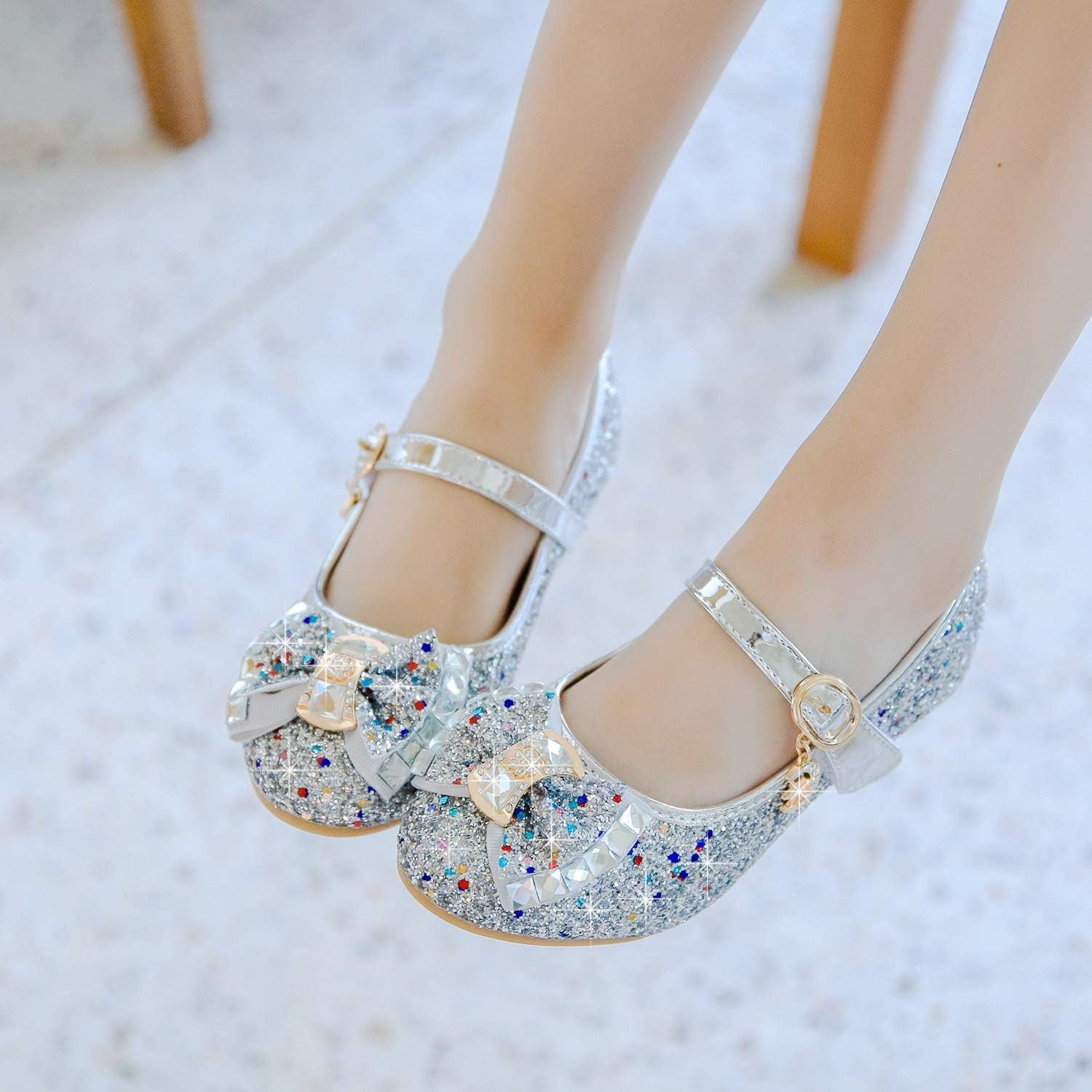 Flower Girls Wedding Party Heel Princess Shoes Flats for Kid Toddler
