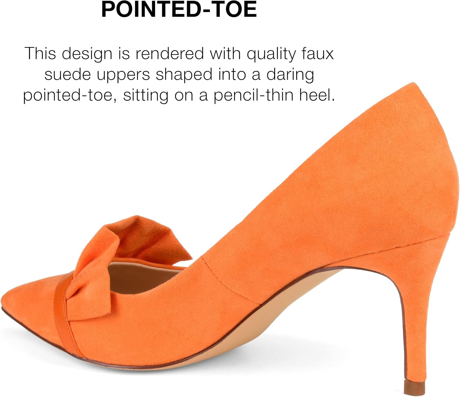 Journee Womens Marek Pointed Toe Mid Heel Pumps