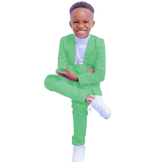 British Boys Suit Children'S Formal Set Autumn Winter Jacket Pants 2 Pieces Outfit Kids Party Birthday Baby'S Dress for Wedding