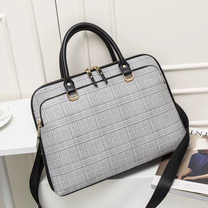 Fashion Women Leather Laptop Briefcases Office Lady Handbags for Woman Business Leather Handbag Notebook Computer Shoulder Bags