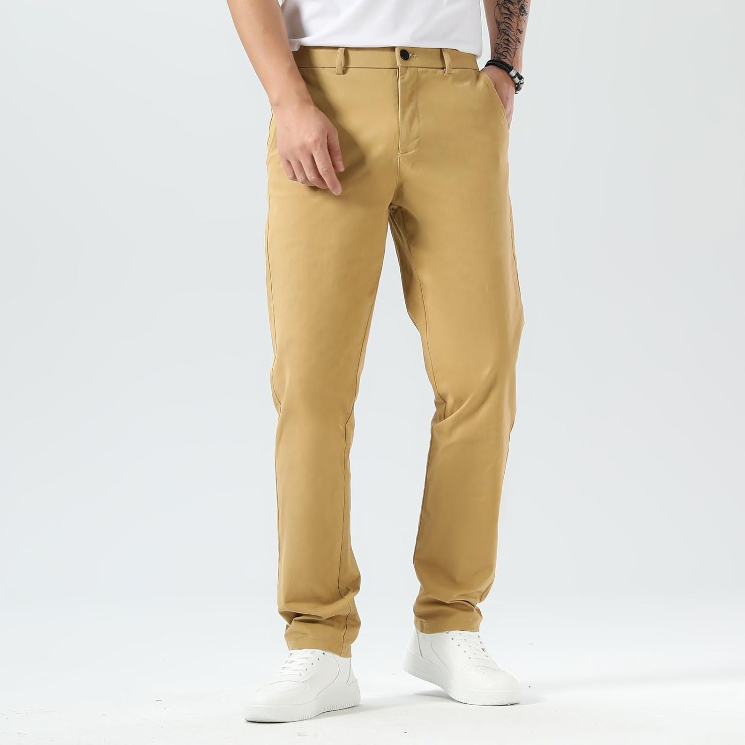 Men’S Slim Fit Khaki Pants Men’S Tapered Chino Pants