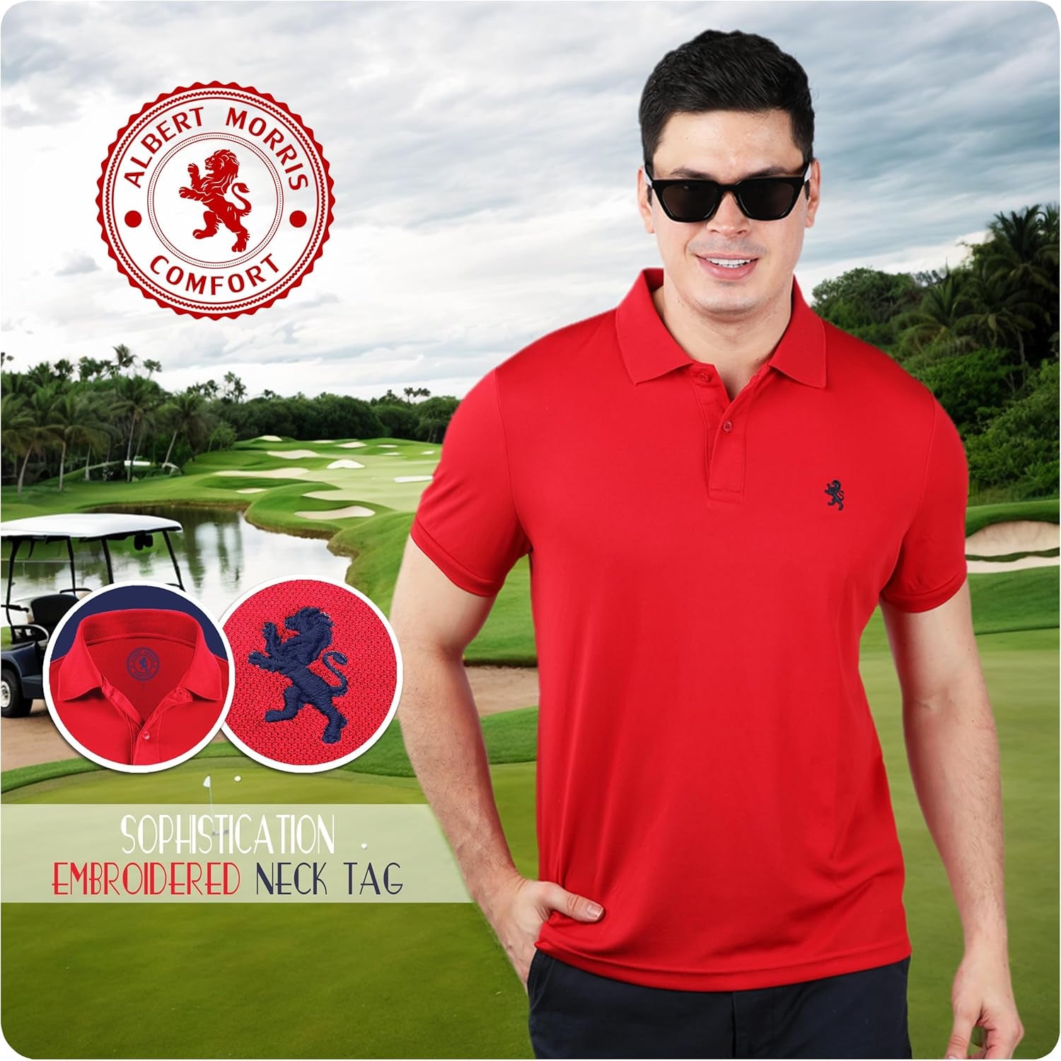 Mens Striped Short Sleeve Polo Shirts 4 Pack