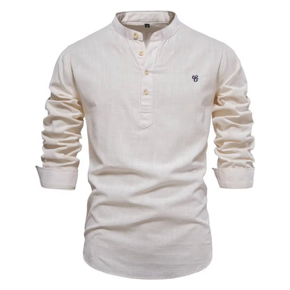 New Spring Cotton Social Shirt Men Solid Color High Quality Long Sleeve Shirt for Men Lapel Casual Social Men'S Shirts
