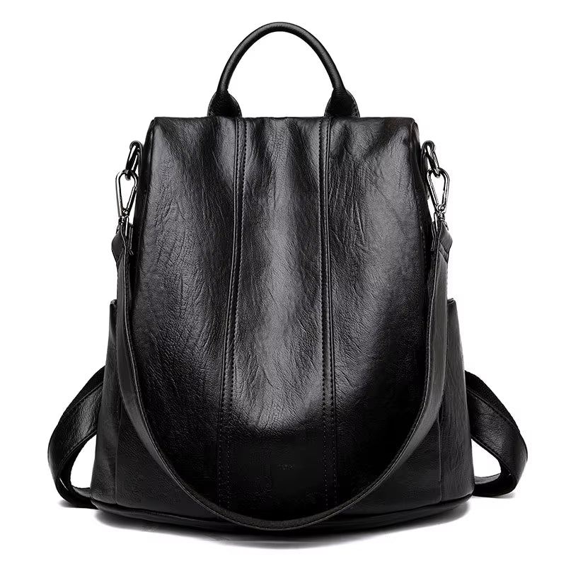 Women'S Waterproof anti Theft Leather Backpack 2024 Girls Shoulder Bags Multifunctional Large Capacity Travel Backpacks Mochilas