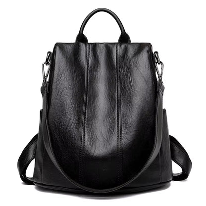 Women'S Waterproof anti Theft Leather Backpack 2024 Girls Shoulder Bags Multifunctional Large Capacity Travel Backpacks Mochilas