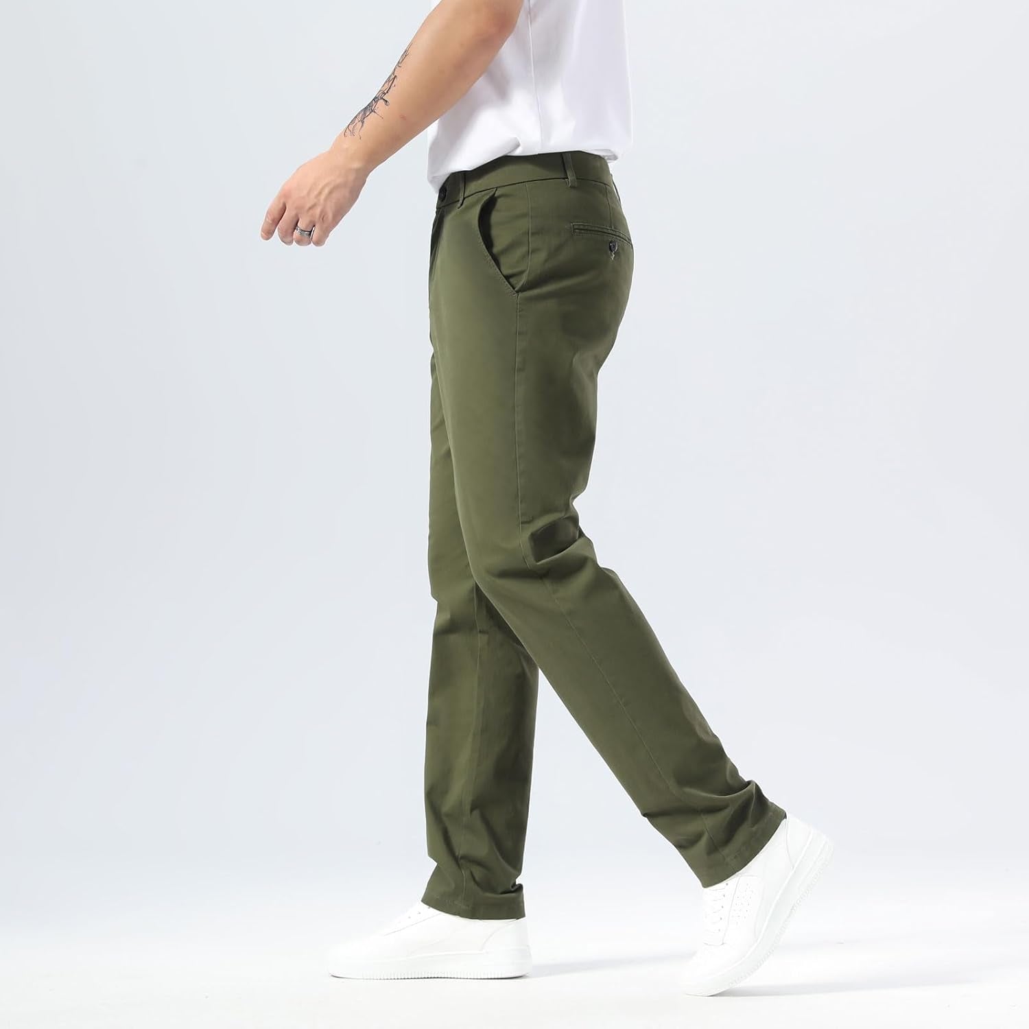 Men’S Slim Fit Khaki Pants Men’S Tapered Chino Pants