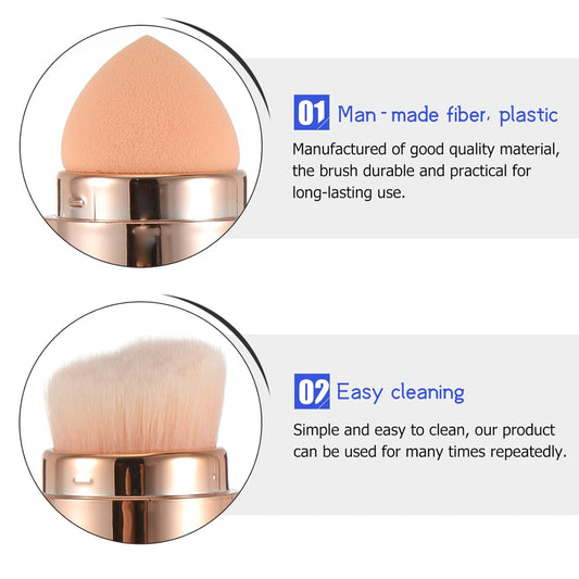 1Pc 4 in 1 Makeup Brush Multifunctional Makeup Tool Blush Brush Double Ended Brush Cosmetics Brush Accessory Cosmetics Tool Convenient Makeup Tool Dual Headed Cosmetics Brush