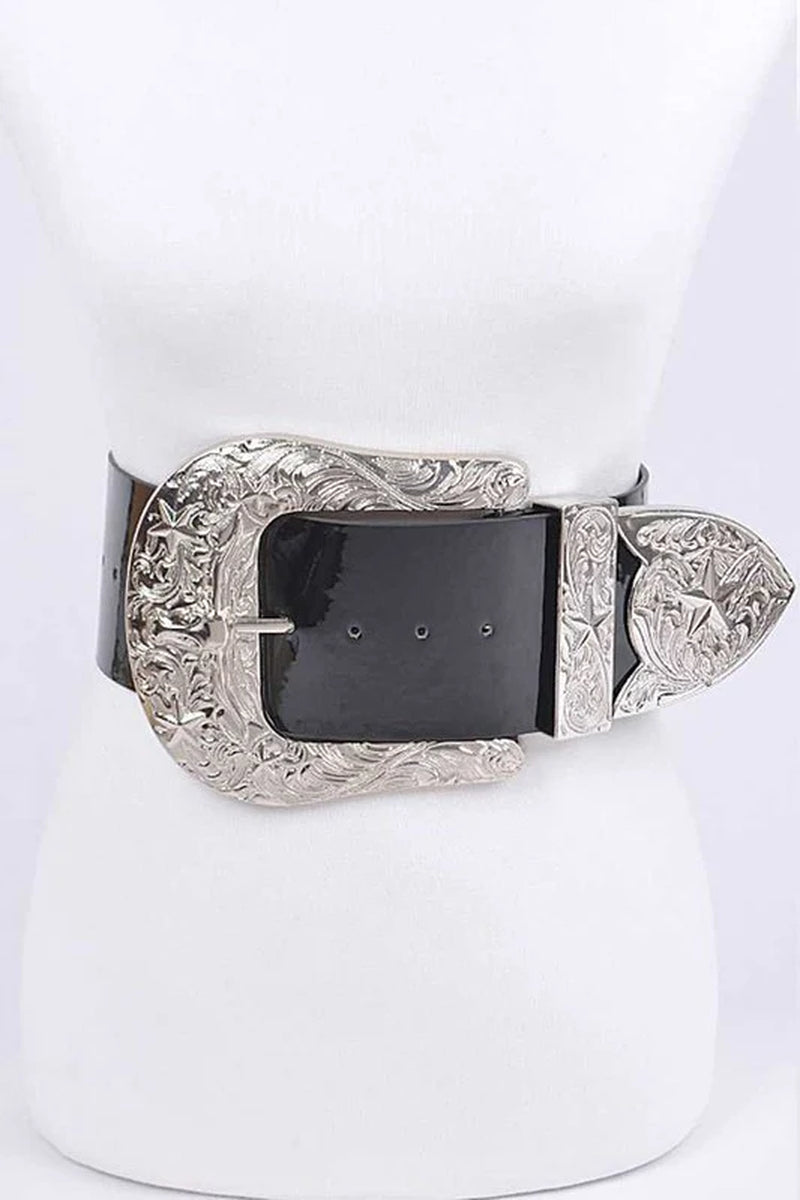Patent Leather Statement Oversize Belt