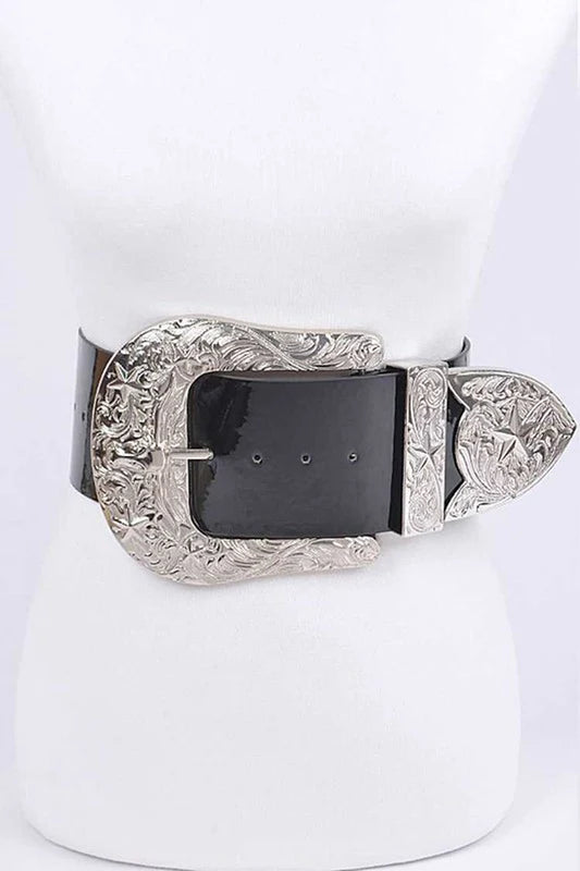 Patent Leather Statement Oversize Belt