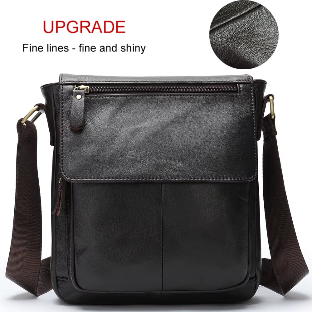 MVA Men'S Genuine Leather Bag Crossbody Bags for Men Messenger Bag Men Leather Men'S Shoulder Bags Male Man Handbags 819