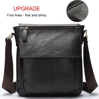 MVA Men'S Genuine Leather Bag Crossbody Bags for Men Messenger Bag Men Leather Men'S Shoulder Bags Male Man Handbags 819