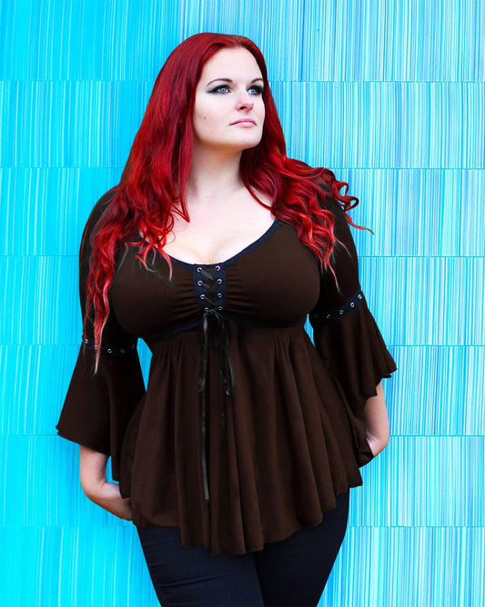 Ophelia Corset Top: Victorian Gothic Medieval Women'S Peasant Blouse for Everyday Halloween Cosplay Festivals