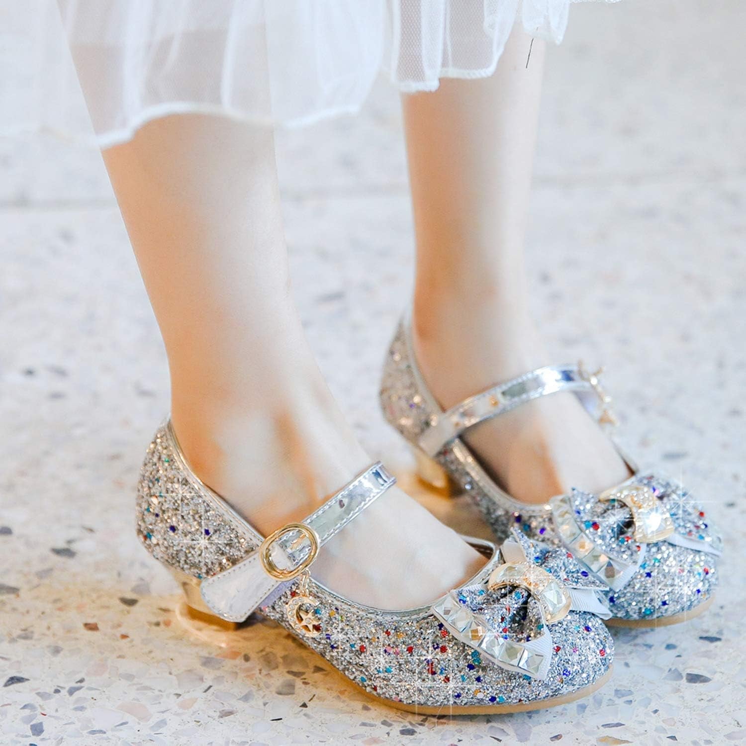 Flower Girls Wedding Party Heel Princess Shoes Flats for Kid Toddler