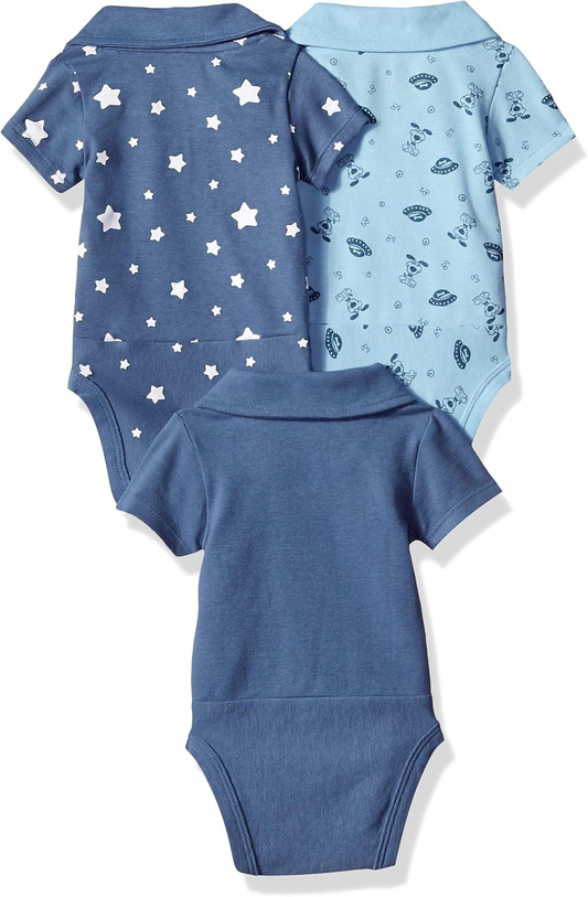 Baby Ultimate Baby Flexy 3 Pack Short Sleeve Polo Bodysuits