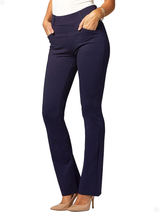Dress Pants for Women - Bootcut with Pockets - Stretch Slacks