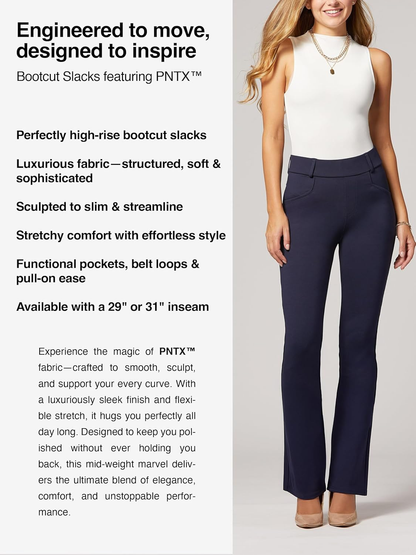 Dress Pants for Women - Bootcut with Pockets - Stretch Slacks