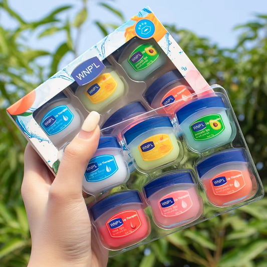 Lip Balms Moisturizing Refreshing Non-Sticky Fruit Series Anti-Cracked Lip Treatment Vaseline for Makeup Lip Gloss Set