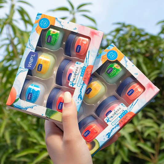 Lip Balms Moisturizing Refreshing Non-Sticky Fruit Series Anti-Cracked Lip Treatment Vaseline for Makeup Lip Gloss Set
