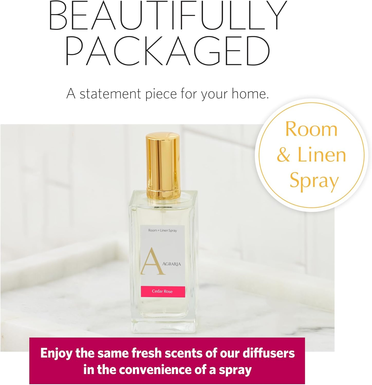 Room and Linen Spray, Luxury Fragrance for Clothes, Bedding, and More – Made with 100% Natural Essential Perfume-Grade Oils